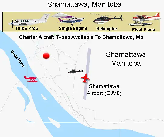 Shamattawa Airport runway and apron area